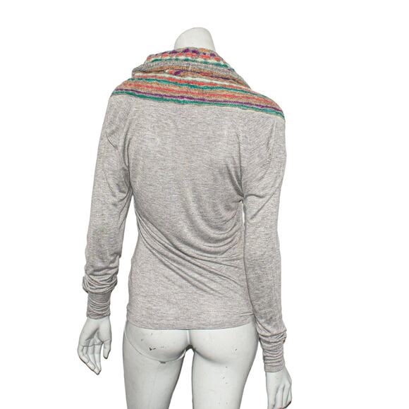 MISSONI Denim collection line Knit Cowl-Neck top in Gray Size Small - Picture 5 of 11